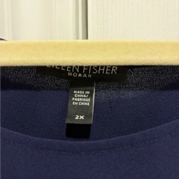 Eileen Fisher Navy Sleeveless Top - Picture 2 of 3